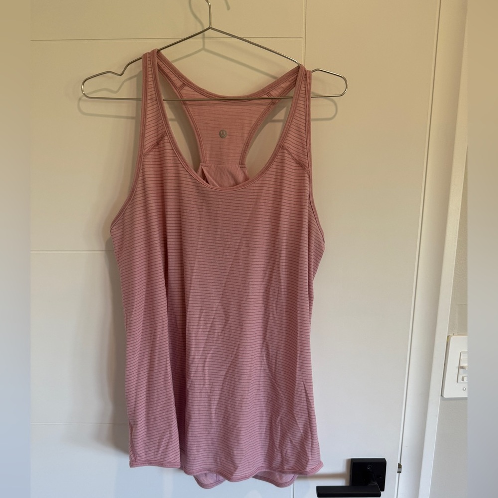 Pink Striped Women's Tank Top